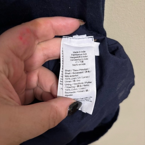 New J.Crew linen shift mini dress one shoulder size SM - Picture 6 of 7